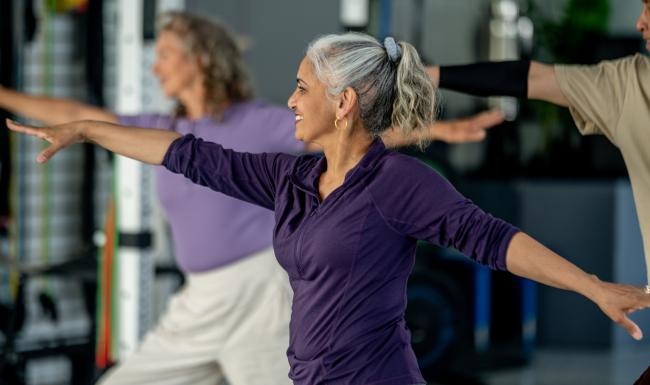 people doing yoga