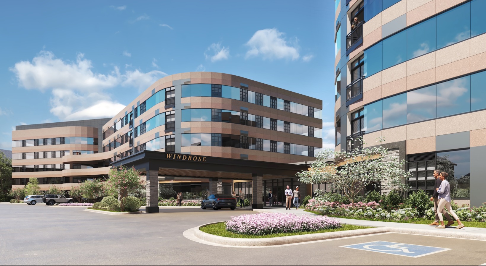 exterior of buildings with nearby landscaping